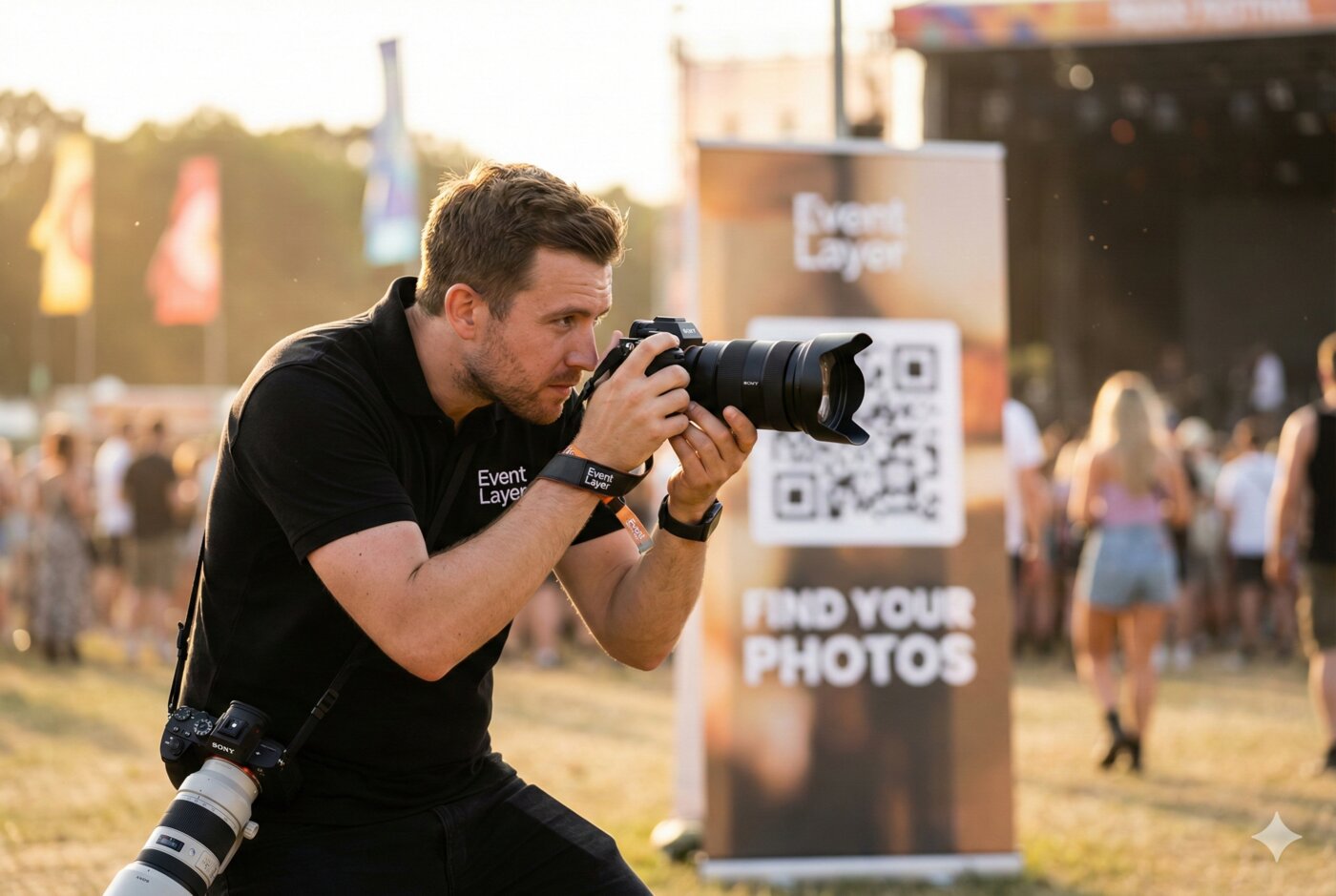 Event Layer professional photographer capturing festival moments